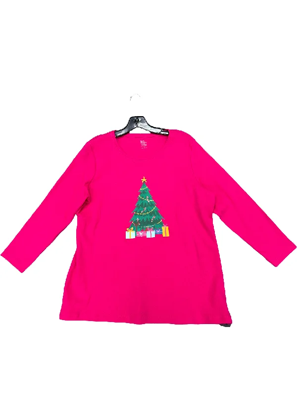 women's tops that offer a perfect blend of style, comfort, and affordabilityTop Long Sleeve By Kim Rogers In Pink, Size: Lp