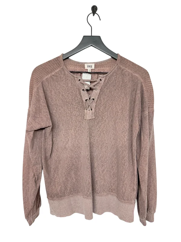 women's tops for business casual attireTop Long Sleeve By Bke In Mauve, Size: L