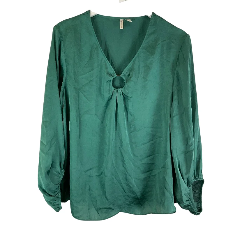 women's tops for cocktail partiesTop Long Sleeve By Cato In Green, Size: Xl