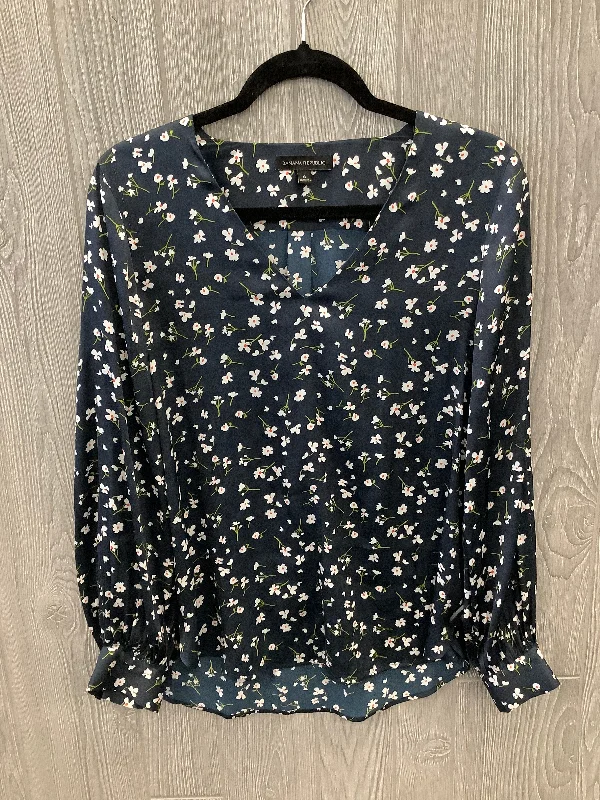 women's tops for maximalist fashion loversTop Long Sleeve By Banana Republic In Navy, Size: S