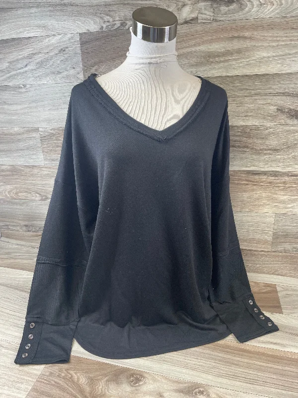 women's tops for those who love to dress up their casual looks with stylish topsTop Long Sleeve By Clothes Mentor In Black, Size: L