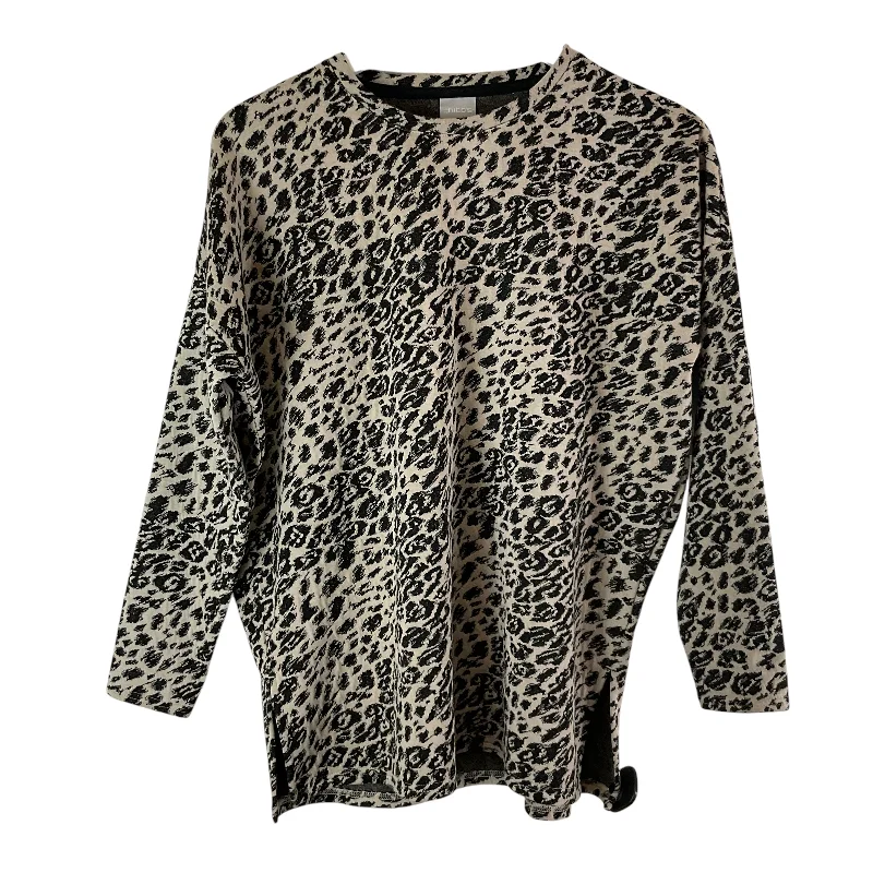 women's tops for bridal showers and baby showersTop Long Sleeve By Chicos In Animal Print, Size: 0