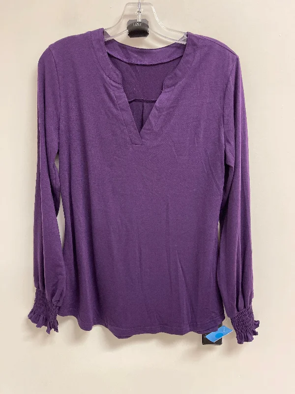 chic women's tops for everyday wearTop Long Sleeve By Clothes Mentor In Purple, Size: M