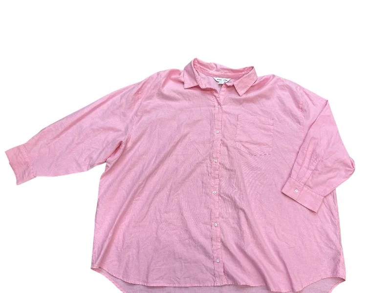 women's tops for those who want to create outfits that reflect their personal style and sense of fashionTop Long Sleeve By Old Navy In Pink, Size: 3x