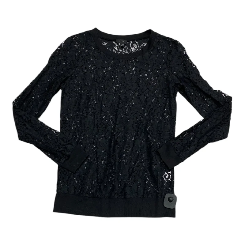 women's tops for cozy nights inTop Long Sleeve By Theory In Black, Size: Sp