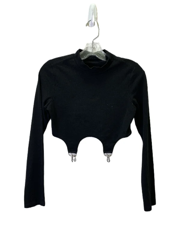 women's tops for those who want to stay warm and stylish during colder weatherTop Long Sleeve By Cme In Black, Size: S