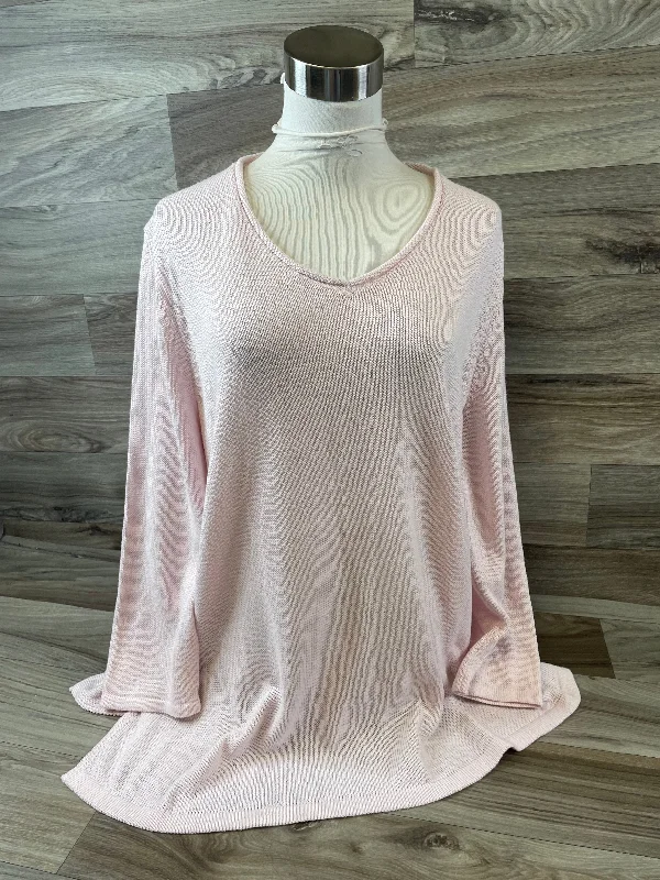 tank tops for womenTop Long Sleeve By Talbots In Pink, Size: 2x