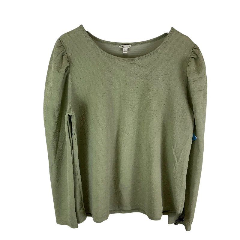 women's tops for those who prefer classic over trendy stylesTop Long Sleeve By Cato In Green, Size: Xl