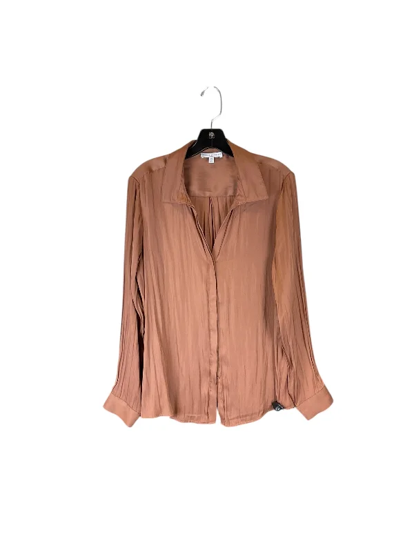 women's tops for those who want to make a fashion statementTop Long Sleeve By Clothes Mentor In Brown, Size: L