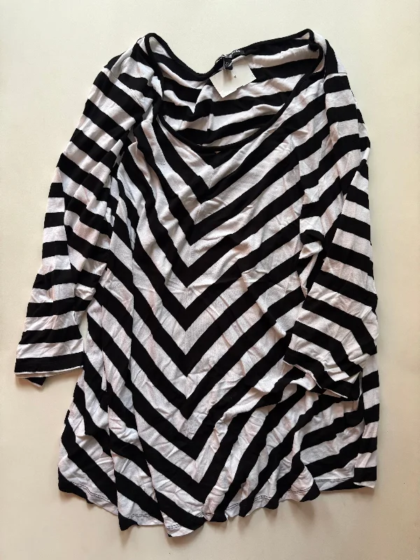 women's tops for those who want to create outfits that reflect their personal style and sense of fashionTop Long Sleeve By Cable And Gauge In Striped Pattern, Size: 2x