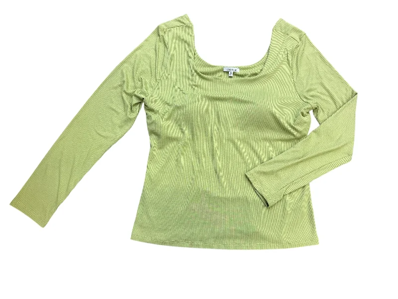 women's tops for those who want to stay warm and stylish during colder weatherTop Long Sleeve Basic By White Birch In Green, Size: 2x