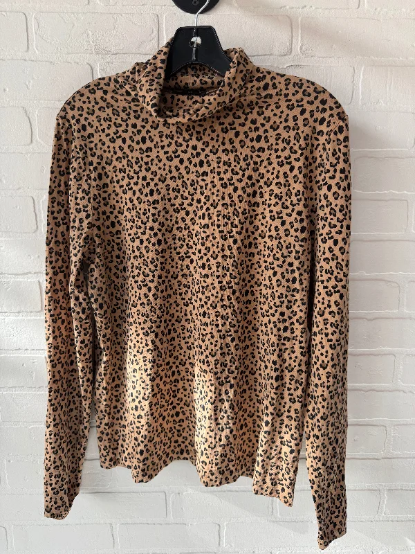 women's tops for those who want to wear pieces that are both functional and fashionableTop Long Sleeve By J. Crew In Animal Print, Size: Xl