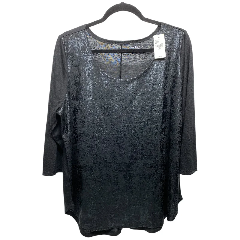 satin women's topsTop Long Sleeve By Lane Bryant In Black, Size: L