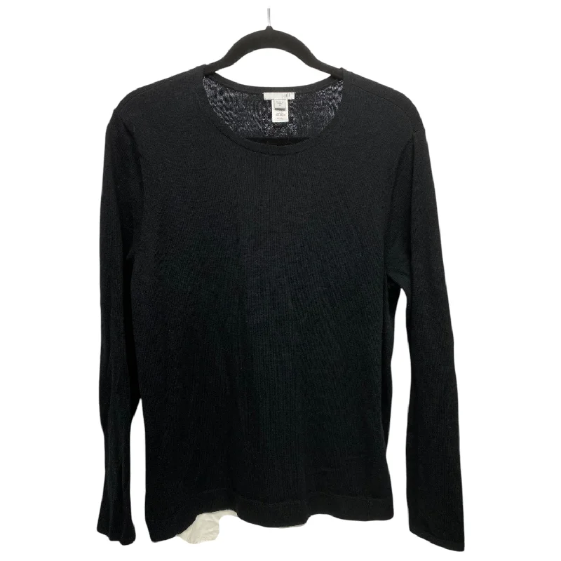 women's tops for minimalist aestheticsTop Long Sleeve By J. Jill In Black & White, Size: M