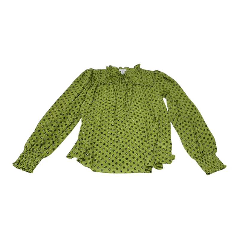 women's tops in solid colorsBlouse Long Sleeve By Carolina Belle In Green, Size: M