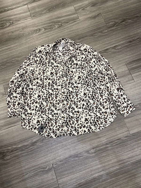 women's tops for those who want to create outfits that are both trendy and timelessBlouse Long Sleeve By Maurices In Animal Print, Size: 3x