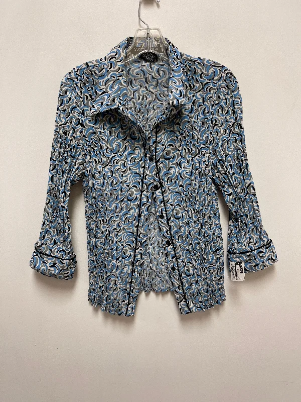 women's tops for boho-chic stylesBlouse Long Sleeve By Scott Taylor In Blue, Size: Mp