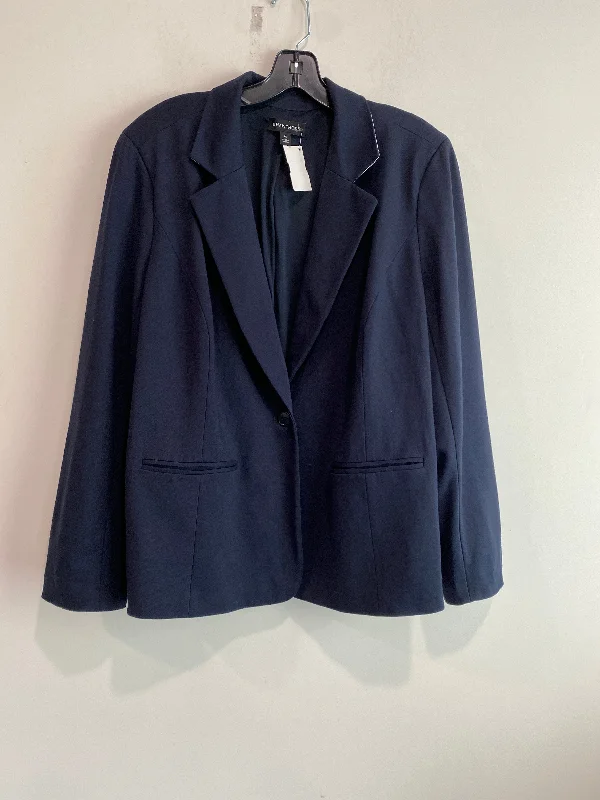 women's coats for boho-chic stylesBlazer By 41 Hawthorn In Navy, Size: 2x