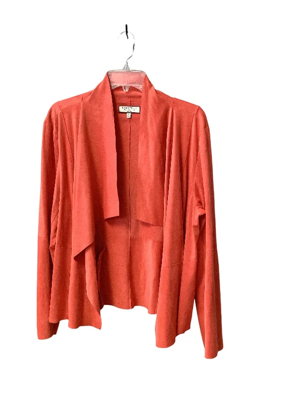 women's coats for maximalist fashion loversBlazer By Cme In Coral, Size: 1x