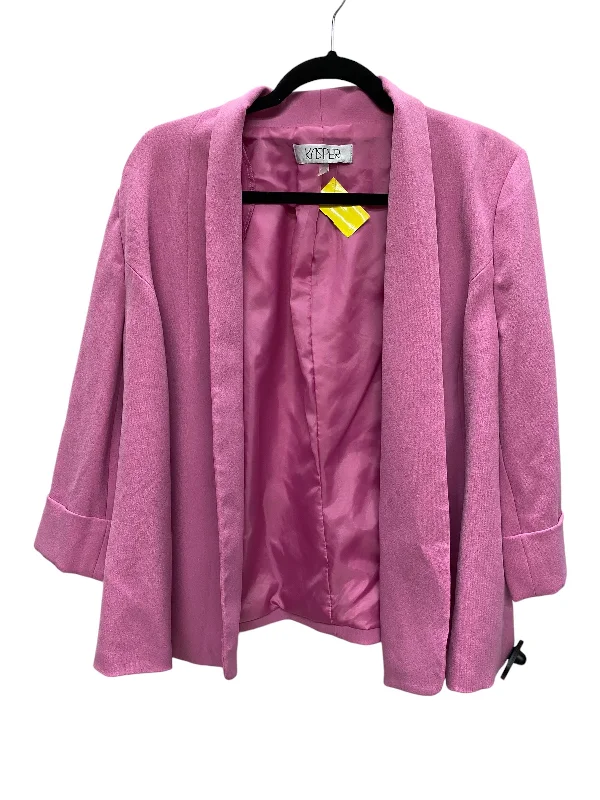 women's coats for vintage fashion enthusiastsBlazer By Kasper In Pink, Size: 14