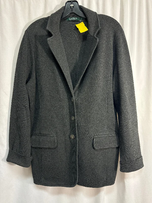 women's coats for layeringBlazer By Lauren By Ralph Lauren In Grey, Size: Xl