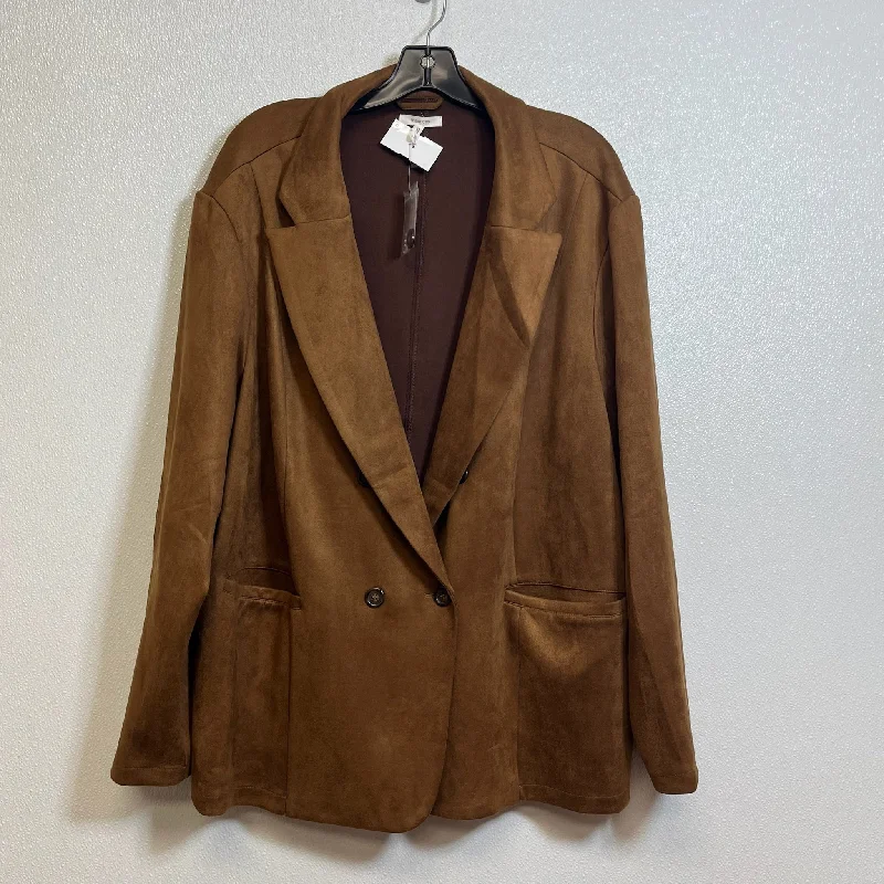 modern women's coatsBlazer By Maurices O In Bronze, Size: 3x