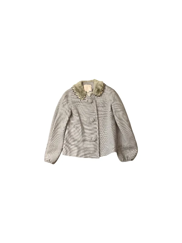 sustainable women's coatsBlazer By Rebecca Taylor In Grey, Size: 2